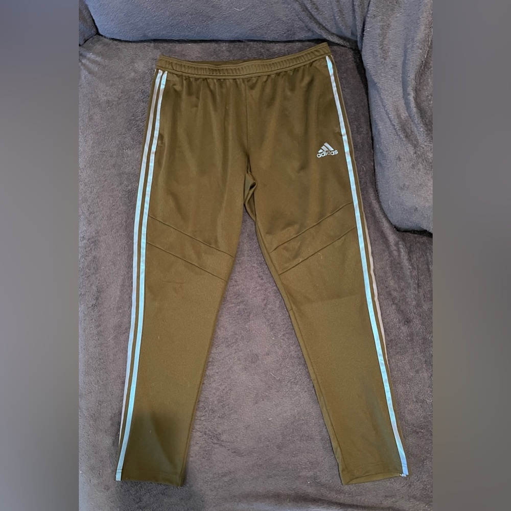 black adidas climacool pants with ankle zipper XL